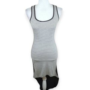 GUESS BLACK & WHITE STRIPE HI-LO TANK DRESS SZ.S EUC.